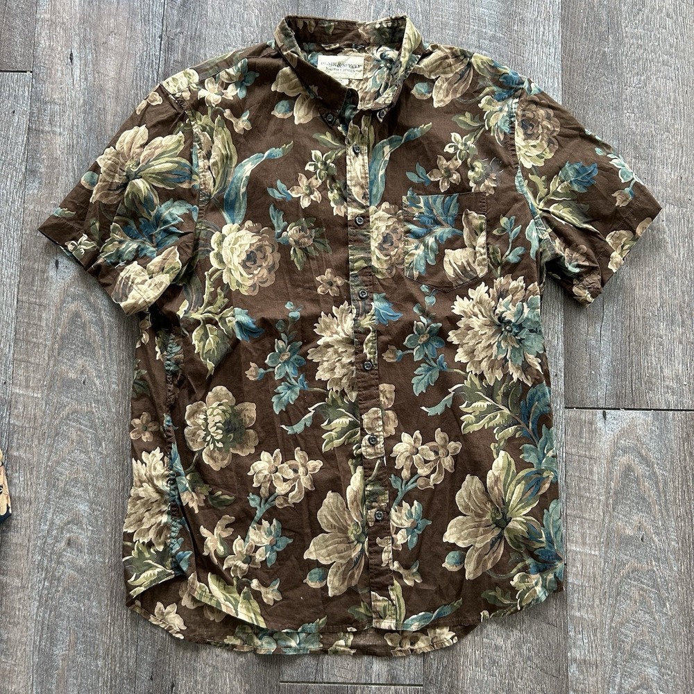 Polo Ralph Lauren Denim and Supply Floral Button Up Shirt Hawaiian Mens XL Lot - Picture 8 of 11
